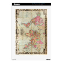 Antique World Map by John Colton, circa 1854 PS3 Console Skins