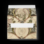 Antique World Map by Nicolao Visscher, circa 1690 Envelopes