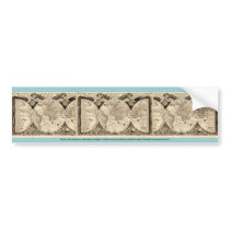 Antique World Map by Philipp Eckebrecht - 1630 Bumper Stickers