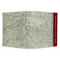 Antique World Map by Sebastian Münster circa 1560 3 Ring Binder