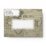 Antique World Map by Sebastian Münster circa 1560 Envelopes