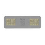 Antique World Map by Sebastian Münster circa 1560 Custom Return Address Label
