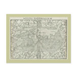 Antique World Map by Sebastian Münster circa 1560 Post Cards