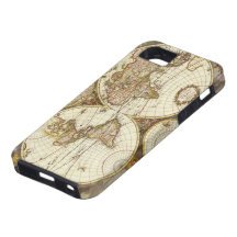 Antique World Map, c. 1680. By Frederick de Wit iPhone 5 Cover