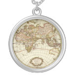 Antique World Map, c. 1680. By Frederick de Wit Custom Necklace