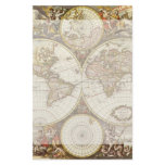 Antique World Map, c. 1680. By Frederick de Wit Customized Stationery