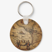 Antique World Map keychains by biliana Antique World Map keychains
