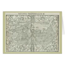 Antique World Map - Mid 1500's - Sebastian Münster cards by ZephyrusBooks Antique World Map - Mid 1500's - Sebastian Münster cards
