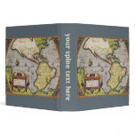 Antique World Map of the Americas, 1570 3 Ring Binder