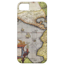 Antique World Map of the Americas, 1570 iPhone 5 Case