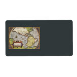 Antique World Map of the Americas, 1570 Custom Shipping Labels