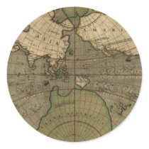 Antique World Map stickers