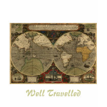 Antique World Map t-shirts