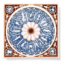 Antique Zodiac Mandala posters