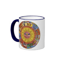 Antique Zodiac Wheel, Vintage Celestial Astrology Mugs