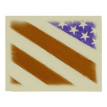 Antiqued Flag Painting posters