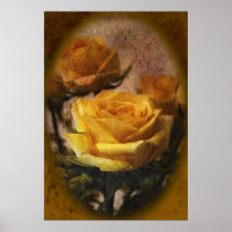 Antiqued Friendship Rose Print
