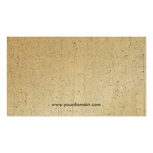 Antiqued Golden Aged  Contemporary Business Card Templates (back side)