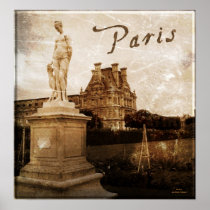 Antiqued Paris, France Poster