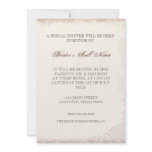 Antiqued Victorian Rose Bridal Shower Invitation