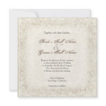 Antiqued Victorian Rose Wedding Invitation