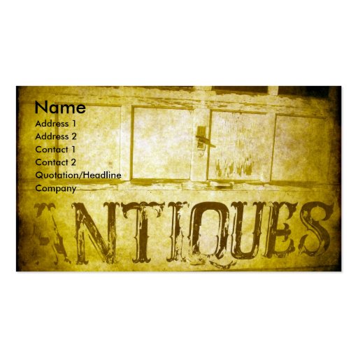 Antiques Business Card Templates (front side)