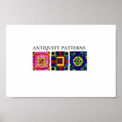 Antiquity Patterns series Poster by multifacetsflux