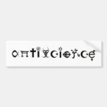 ANTISCIENCE (white) Bumper Sticker