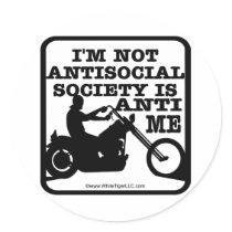 Antisocial Biker Stickers
