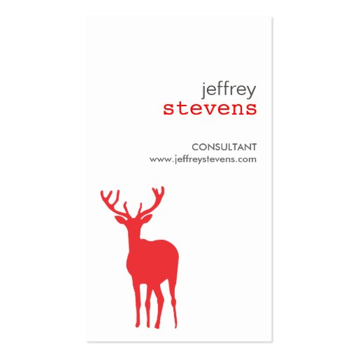 ANTLERS in RED Business Card (front side)