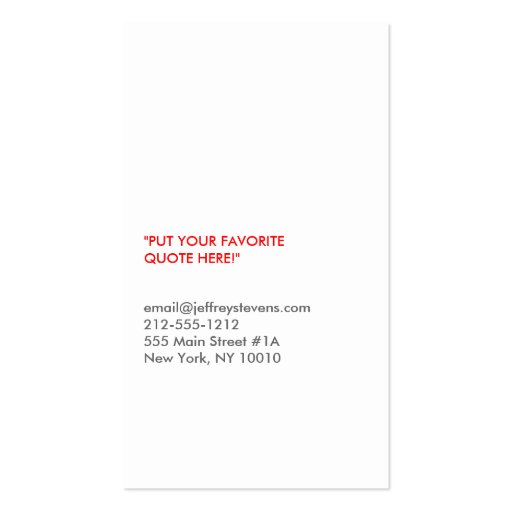 ANTLERS in RED Business Card (back side)