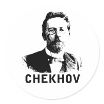 Anton Chekhov Round Sticker