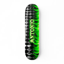 Antonio skateboard green fire and flames design. by skatersollie Antonio skateboard green fire and flames design.
