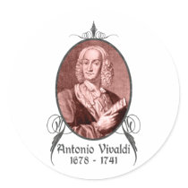 Antonio Vivaldi Round Stickers