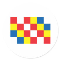 Antwerp Flag Round Sticker
