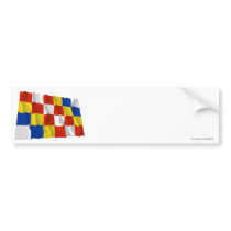 Antwerp Waving Flag Bumper Stickers