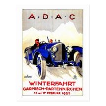 Anuncio alemán del automóvil del vintage del ~ de  tarjeta postal