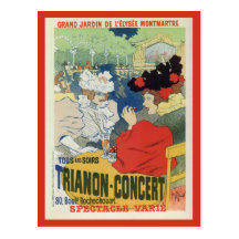 Anuncio del concierto de Trianon del jardín de Par Tarjetas Postales