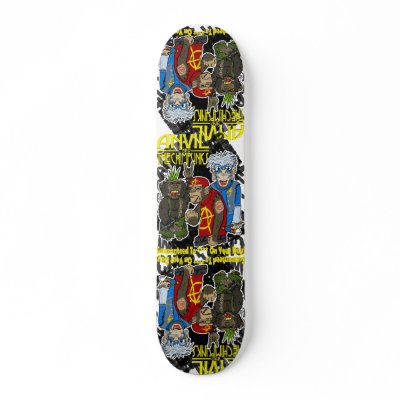 Anvil and the Chimpunks Custom Skate Board by josherich