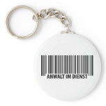 Anwalt im Dienst Barcode label icon Key Chains