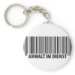 Anwalt im Dienst Barcode label icon Key Chain