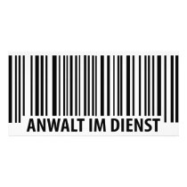 Anwalt im Dienst Barcode label icon photo cards