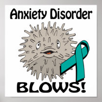 Anxiety Disorder Blows Awareness Design Poster