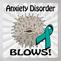Anxiety Disorder Blows Awareness Design Posters