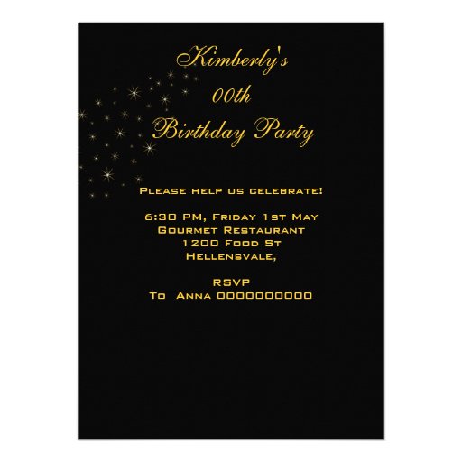 Any Age Birthday Party Celebration Teens or Adults Invites