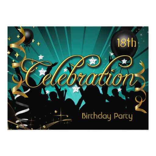 Any Age Birthday Party Celebration Teens or Adults Invites