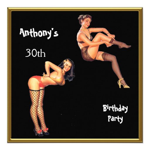Any Age Men's Birthday Party Personalized Invitation