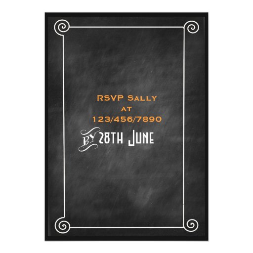 ANY AGE Retro Chalkboard Birthday Party Invitation