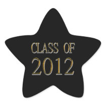 Any Color Class Of 2012 Graduation Star Stickers