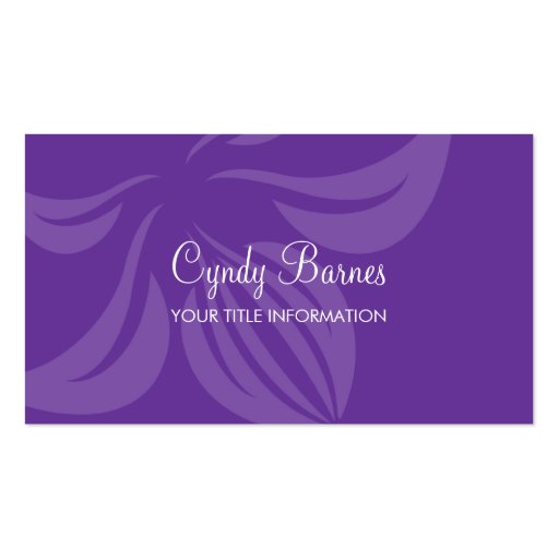 Any Color Orchid Business Card (front side)